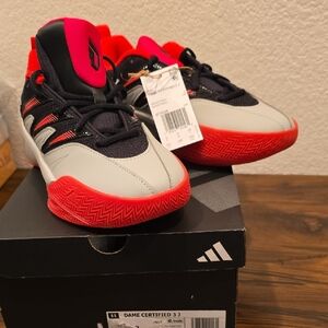 Adidas Dame Certified 3 J Kids' Black, Grey, Red Size 5 1/2.